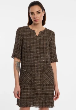 Bouclé Etuikleid mit Taschen Enamaris
