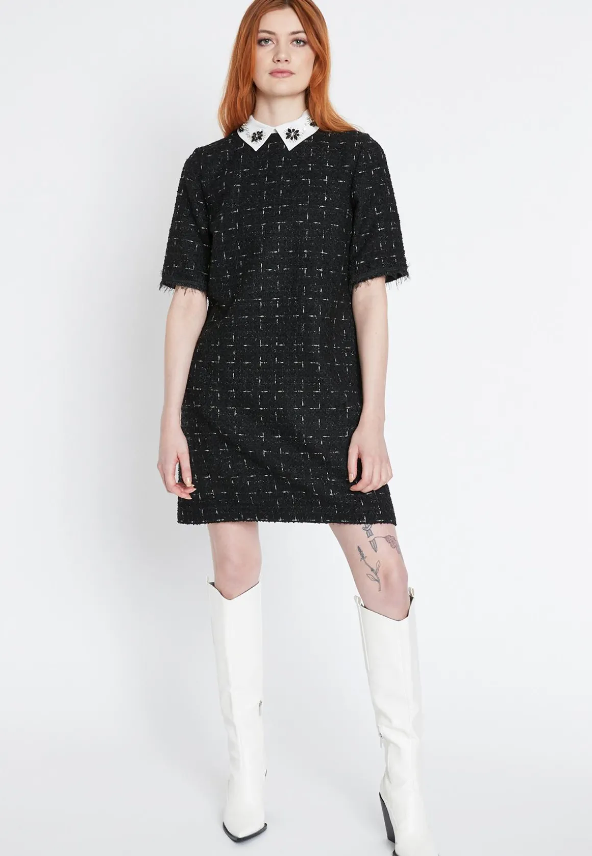 Bouclé Kleid Sadora
