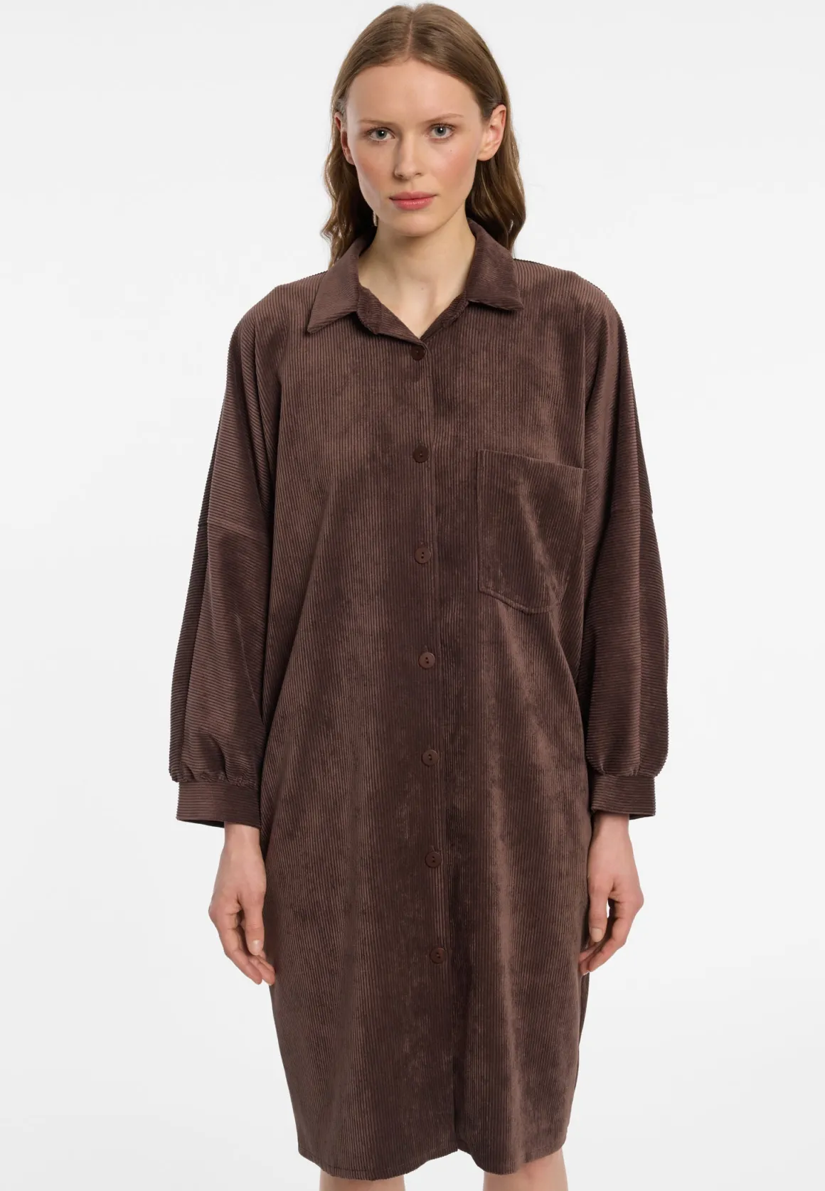 Cord-Hemdblusenkleid Enlivao
