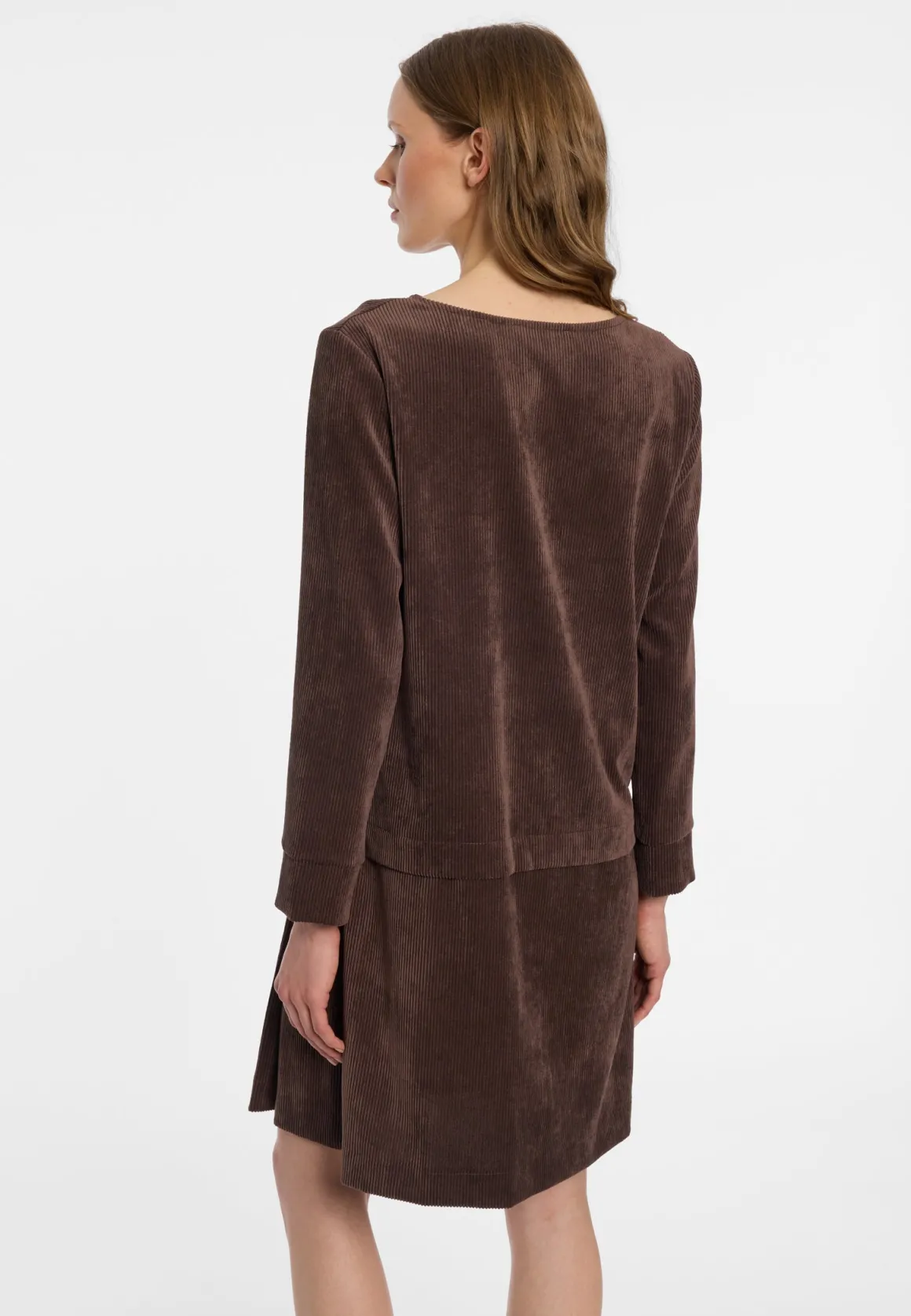Cord-Kleid mit Faltenrock Enlivea