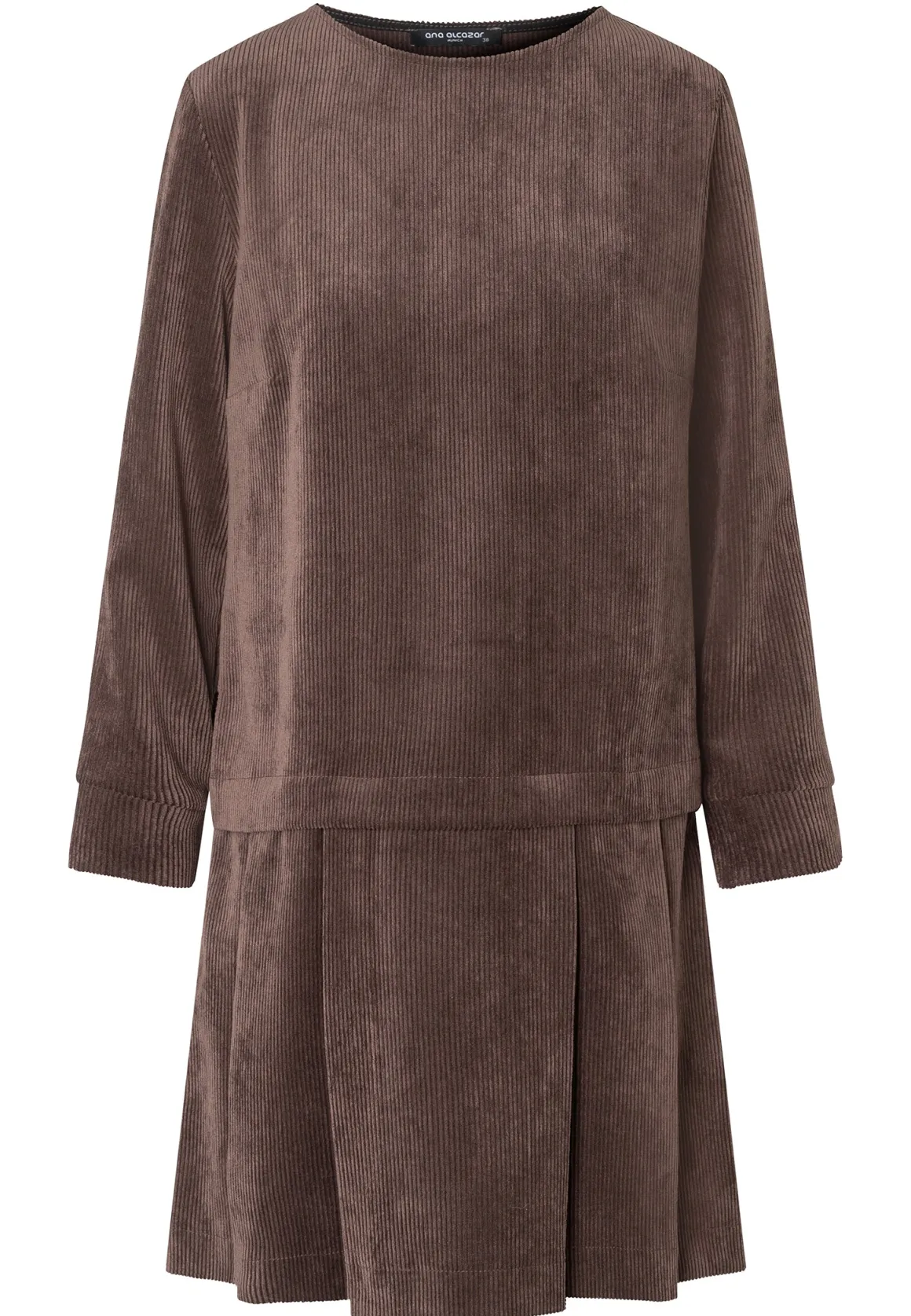 Cord-Kleid mit Faltenrock Enlivea