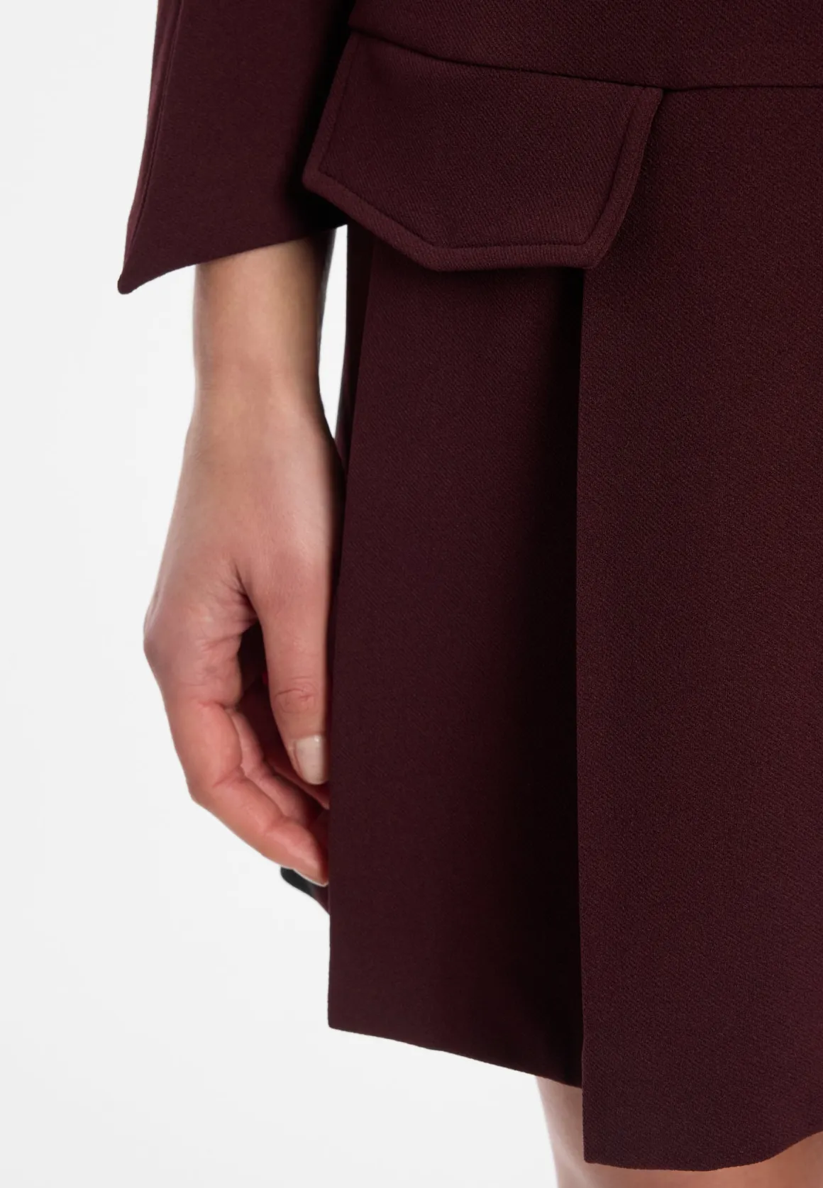 Krepp-Kleid mit Faltenrock Edria