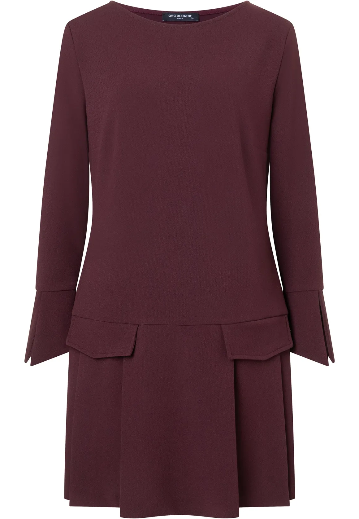 Krepp-Kleid mit Faltenrock Edria
