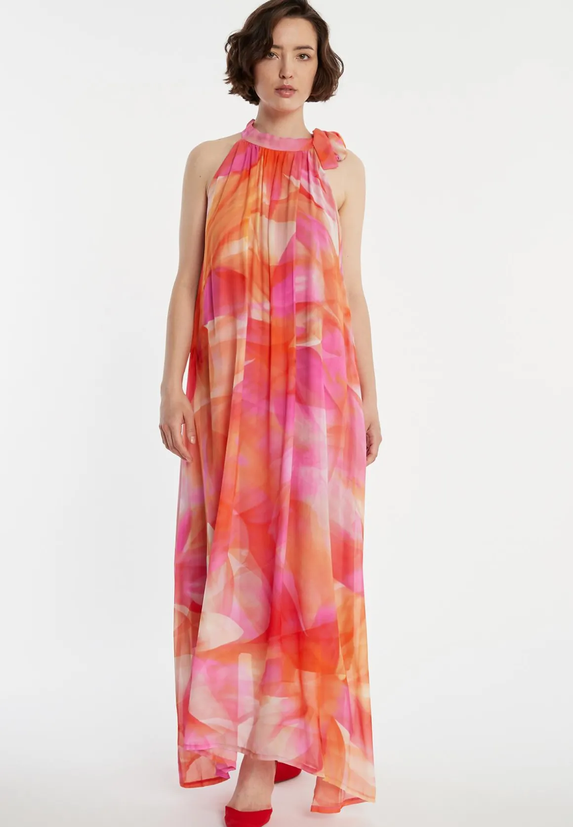 Langes Chiffonkleid Zelia