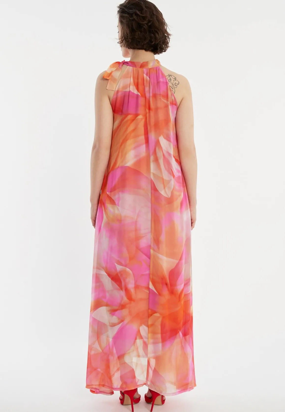 Langes Chiffonkleid Zelia