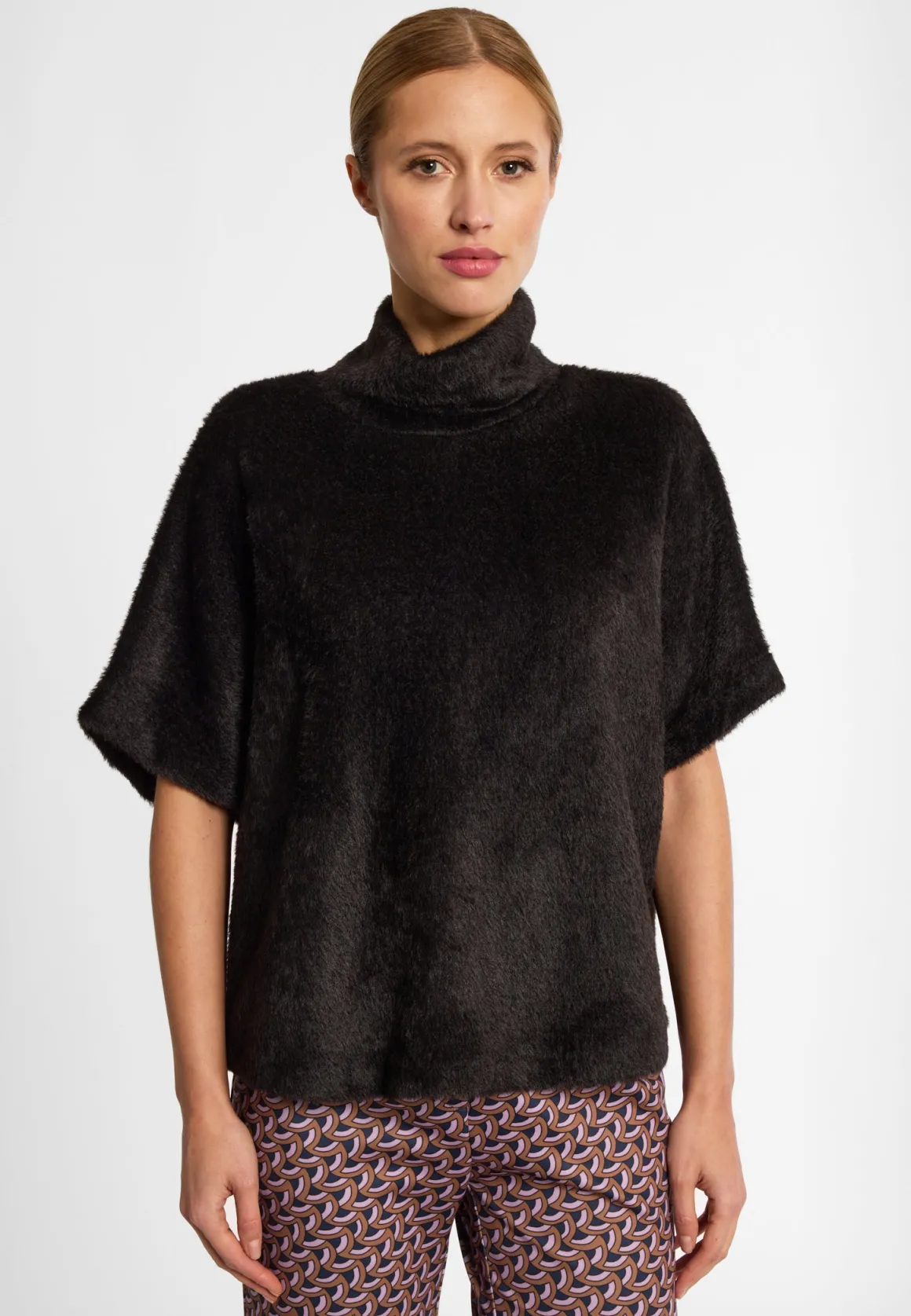 Plüsch-Kurzarm-Pullover Enirys