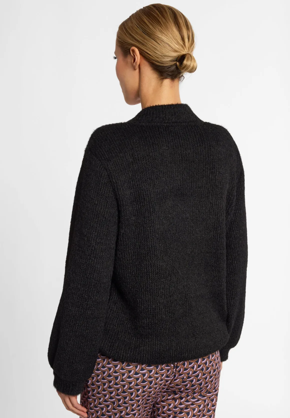 Plüsch-V-Pullover Enaya