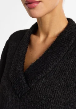 Plüsch-V-Pullover Enaya