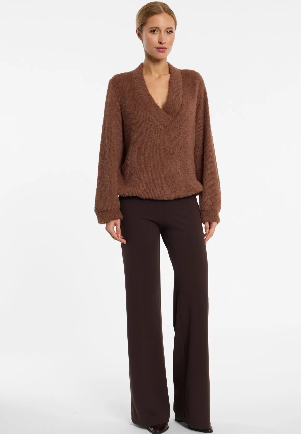 Plüsch-V-Pullover Enayas
