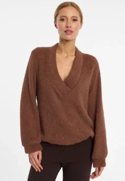 Plüsch-V-Pullover Enayas
