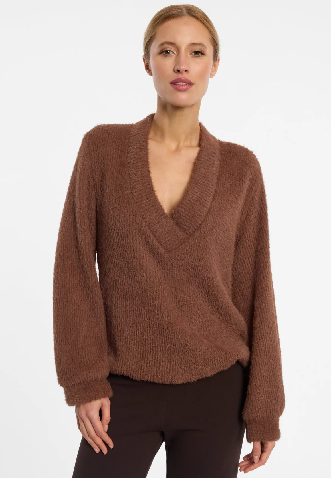 Plüsch-V-Pullover Enayas