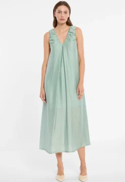 V-Ausschnitt-Maxikleid Doreth